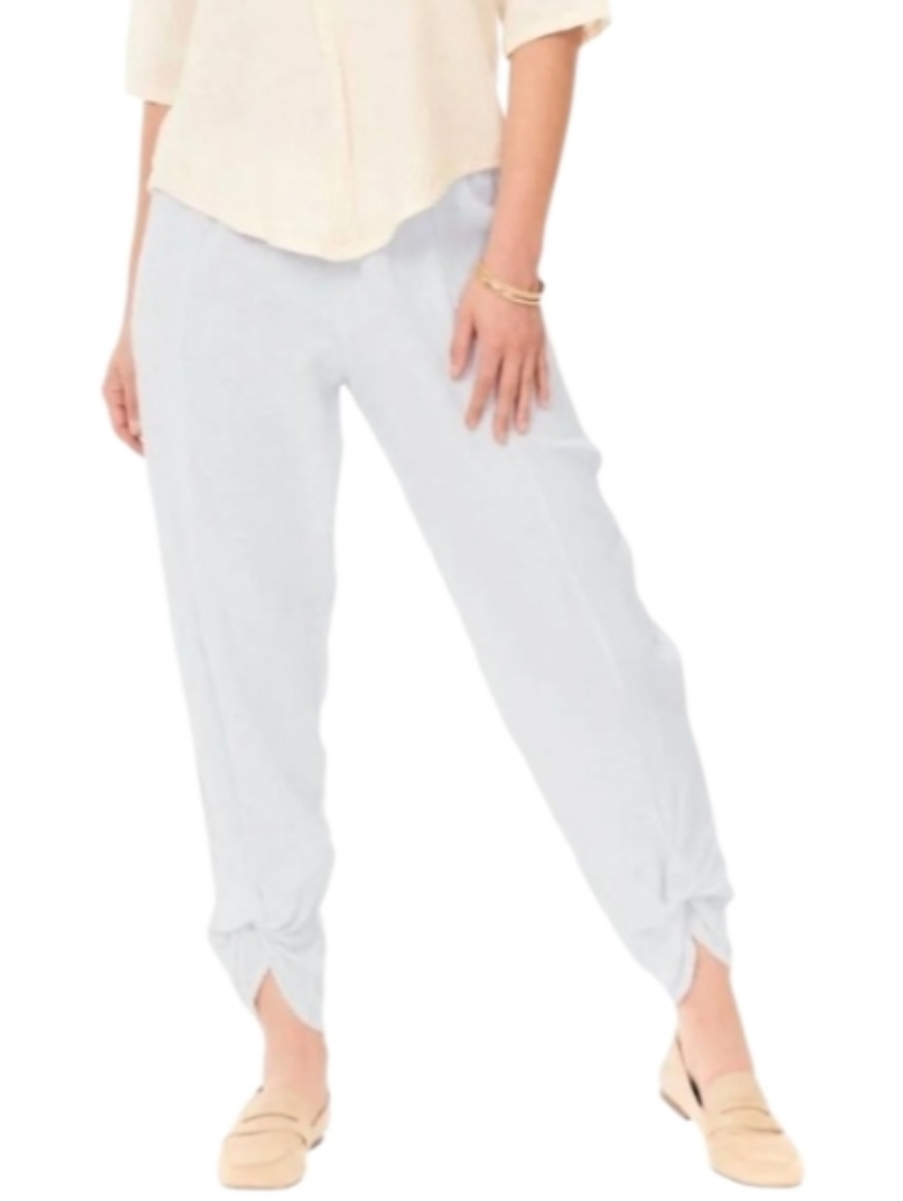 Oh My Gauze Zoey Cotton White Pants Size XXL Lagenlook